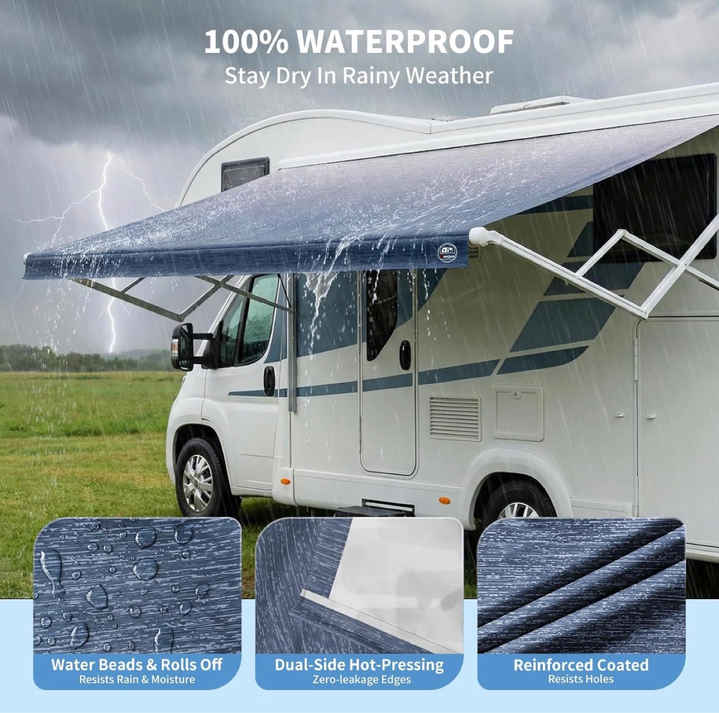 Xenjum 14ft Heavy-Duty RV Awning Fabric Replacement - BNIB - photo 3