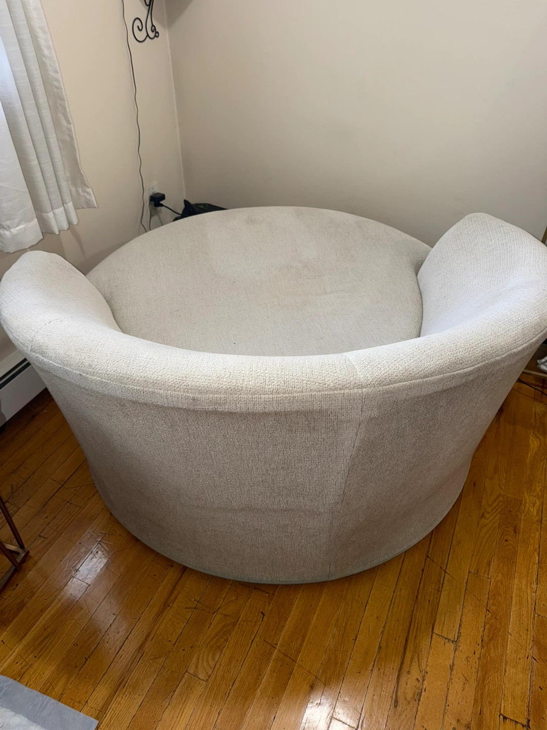 Cream Swivel Accent Chair - photo 3