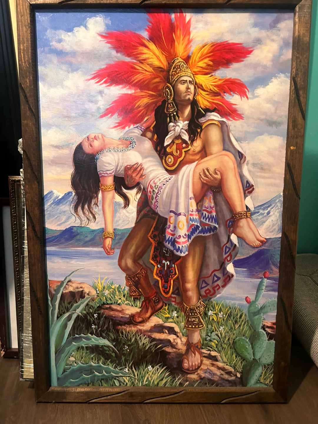 Popocatepetl and Iztaccihuatl Framed Painting