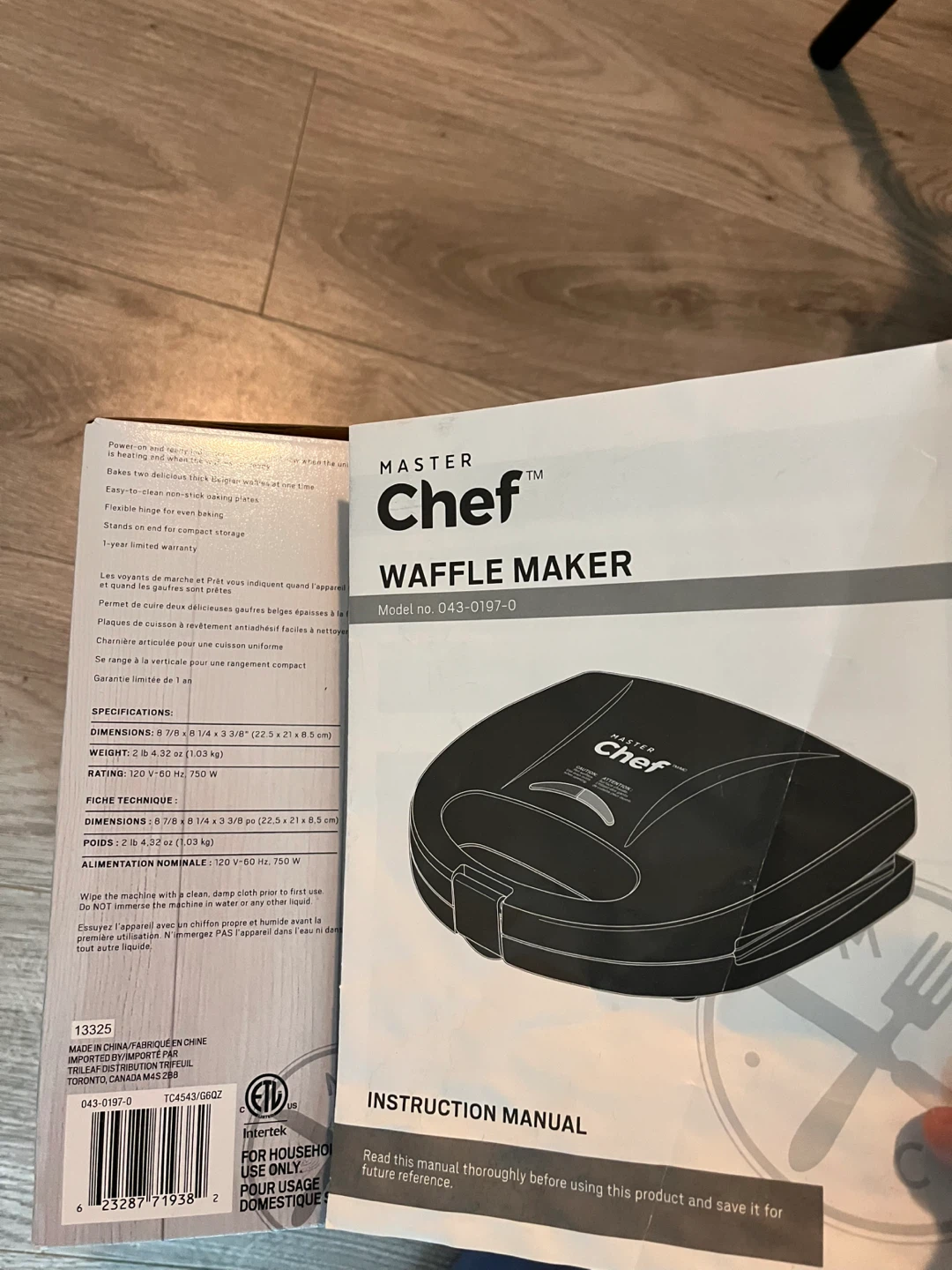 New unused Master Chef Waffle Maker 043-0197-0 - photo 3