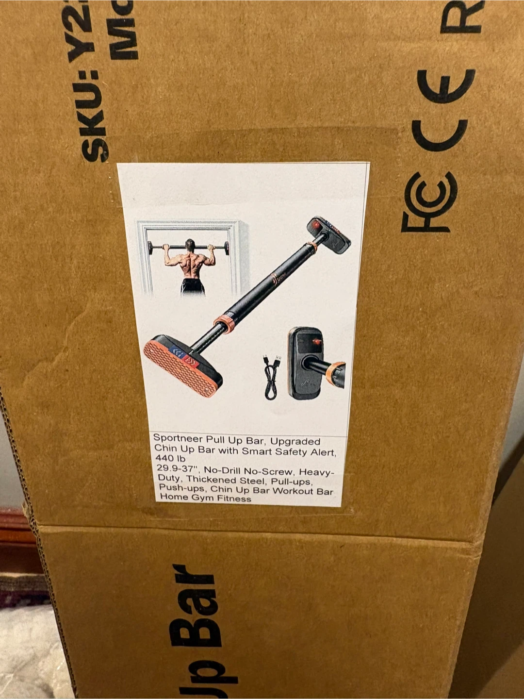 Sportneer Pull Up Bar with Smart Safety Alert