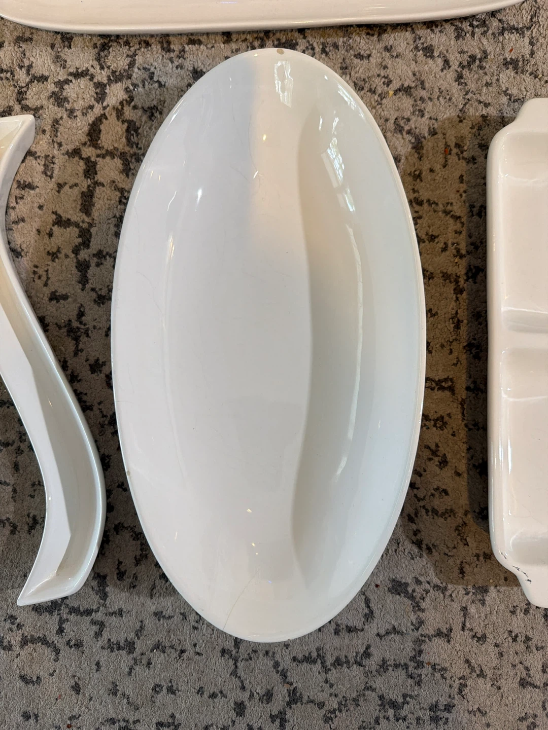 Set of 5 White Ceramic Serving Dishes - photo 2