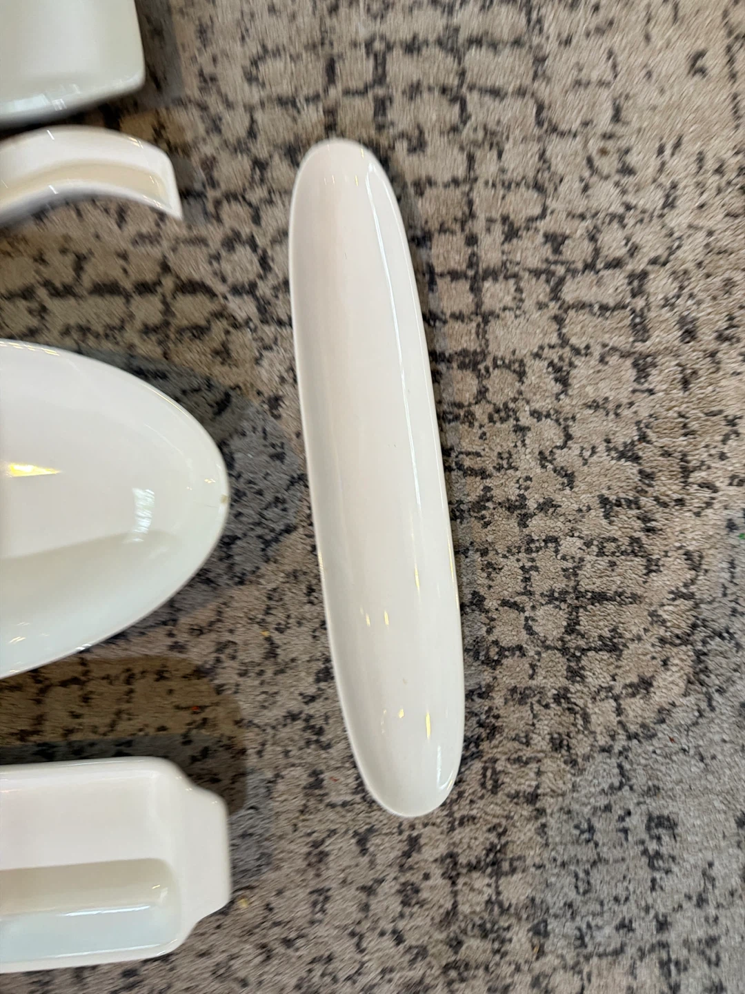 Set of 5 White Ceramic Serving Dishes - photo 4