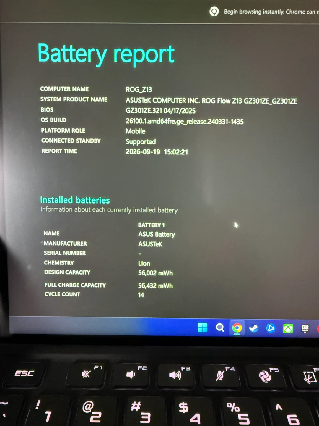 ASUS ROG Flow Z13 (2022) 14 Battery Cycles! + Accessories - photo 2