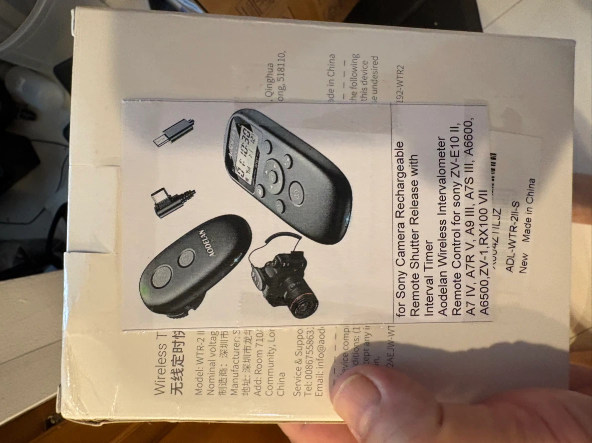 Aodelan WTR-2 II Wireless Timer Remote Shutter for Sony