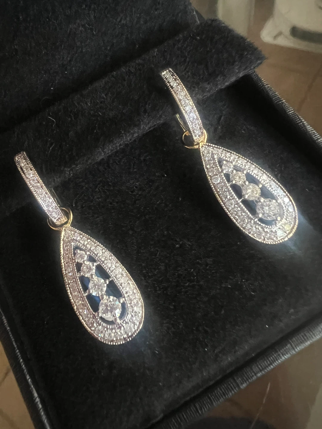 14 k diamond Earrings - photo 2