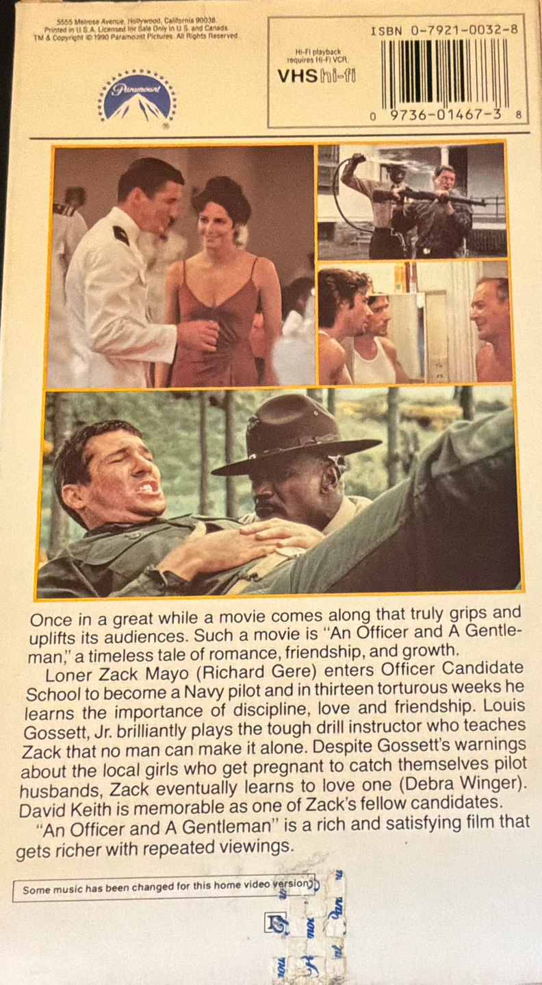 An Officer and a Gentleman VHS - photo 2