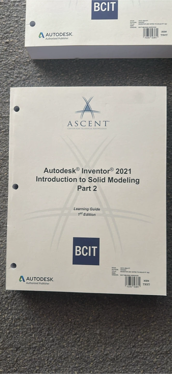 Autodesk Inventor 2021 Introduction to Solid Modeling Part 2