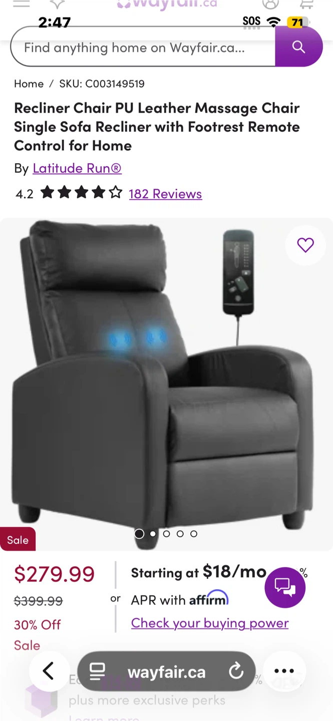 Massager Reclining Chair - photo 5