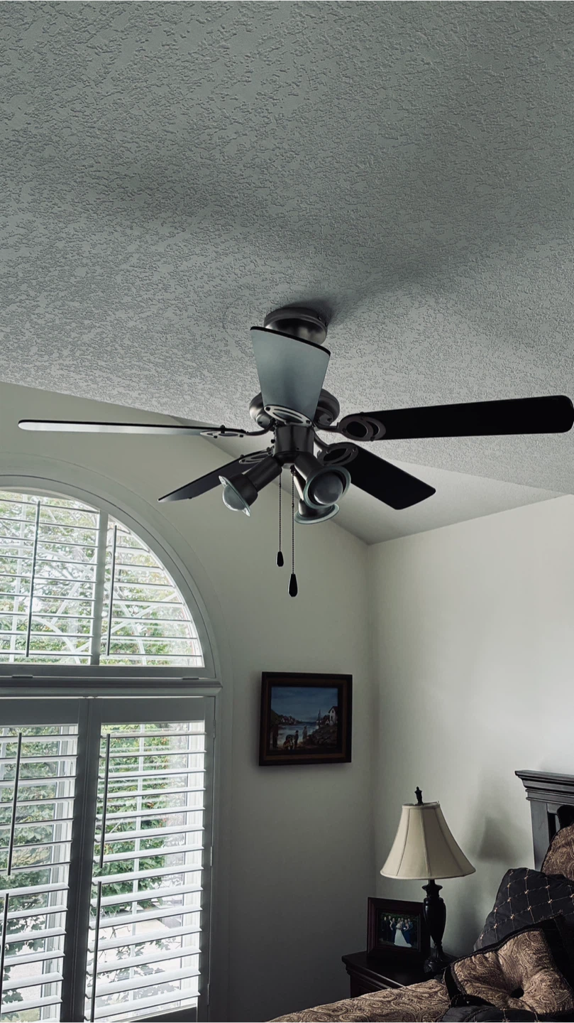 Wooden ceiling fan with 3 lights