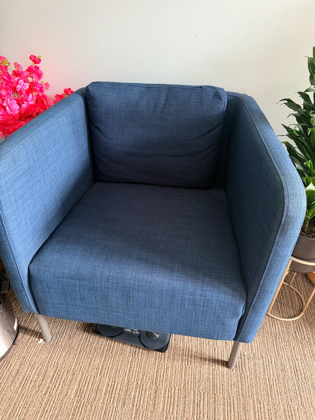 Moving sale - Blue Fabric Accent Armchair from Ikea