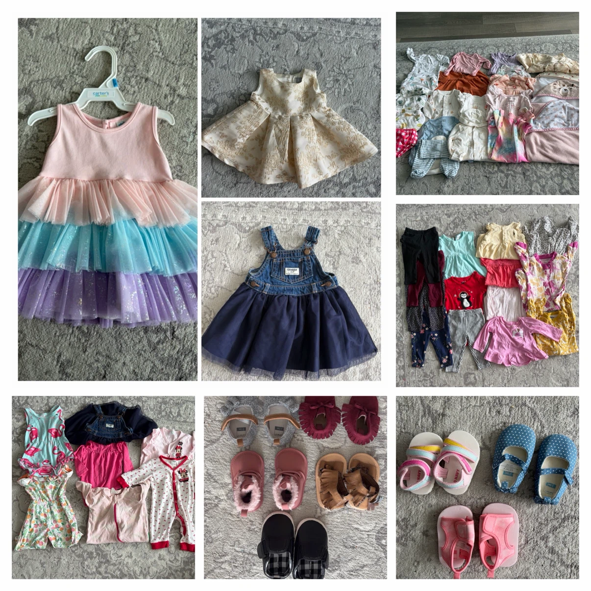 Baby Girl Clothing and Shoe Bundle