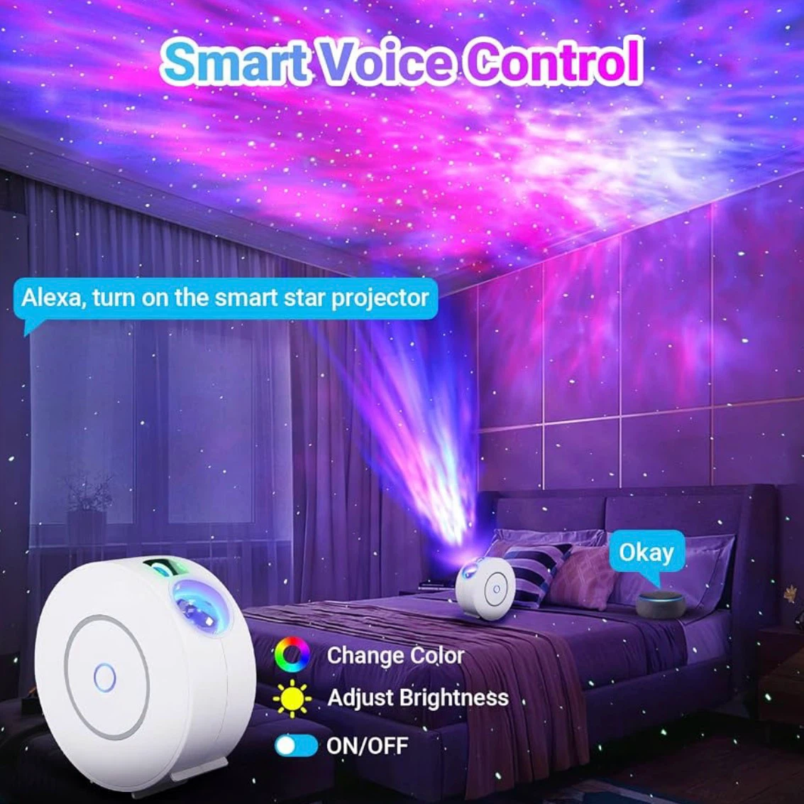 Smart Multicolor Galaxy Star Nebula Projector - photo 4