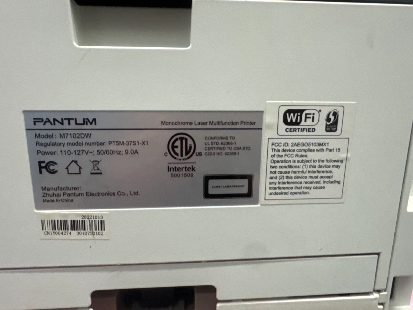Pantum M7102DW Monochrome Laser Multifunction Printer - photo 4