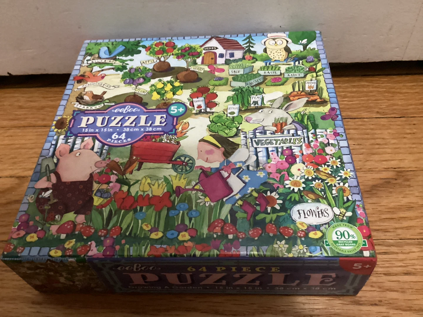 🏈 eeBoo Growing a Garden 64 Piece Puzzle
