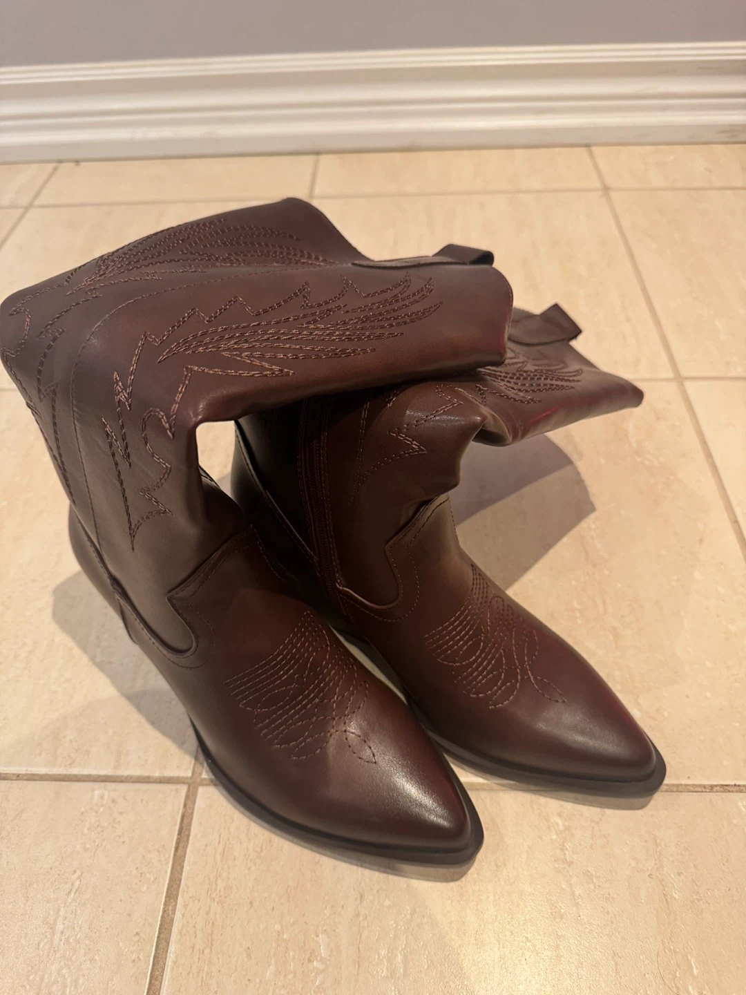 Dark Brown Western Boots - photo 5