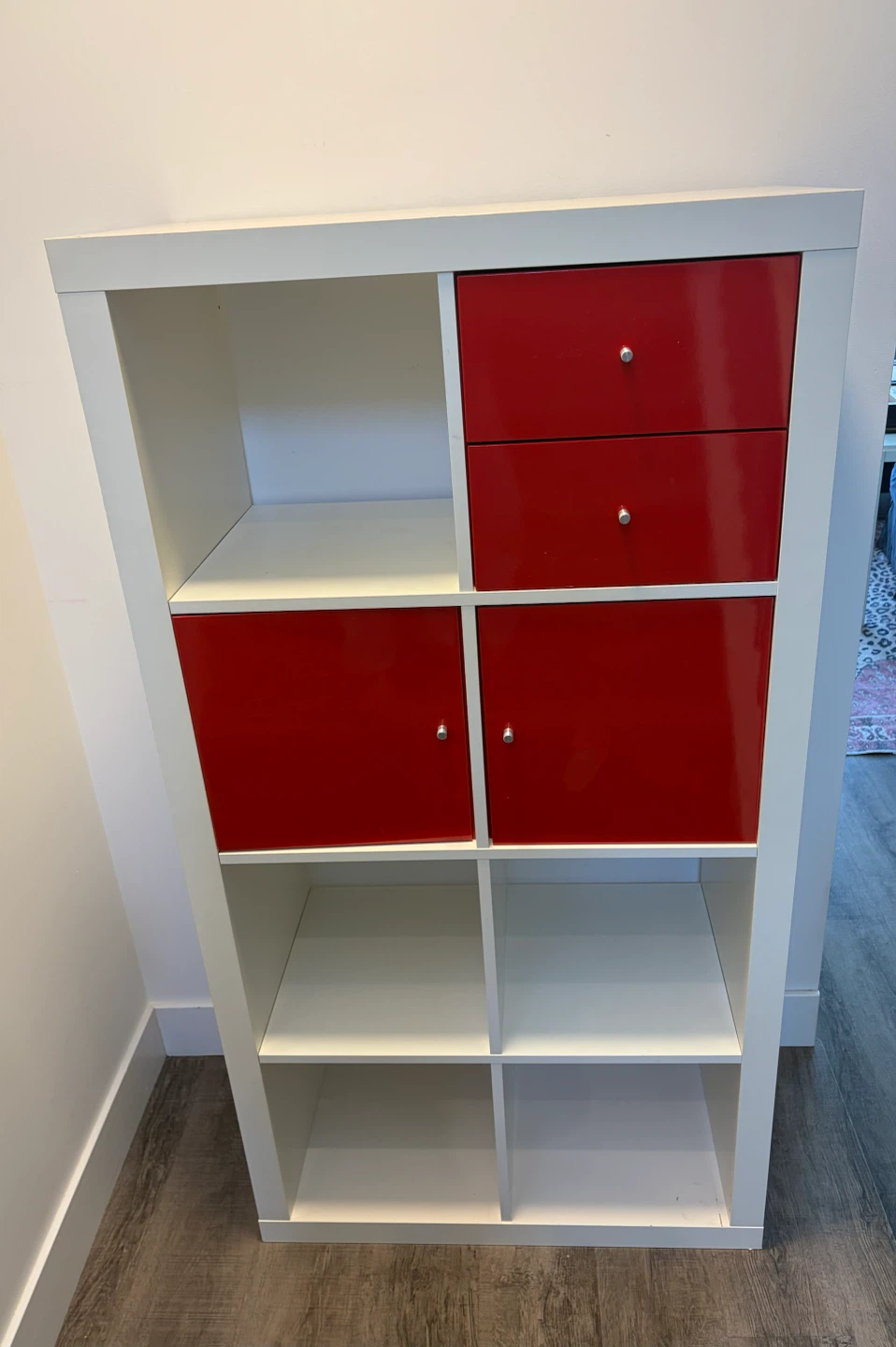 IKEA KALLAX shelf with insert doors and drawers