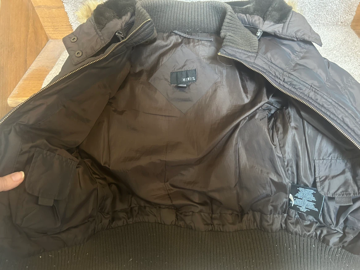 Vintage Y2K Mixit Brown Puffer Jacket with Faux-Fur Hood - photo 4