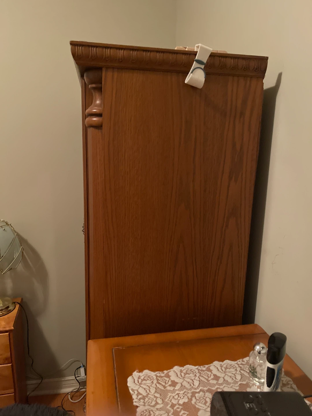 Traditional Dark Wood Armoire - photo 3