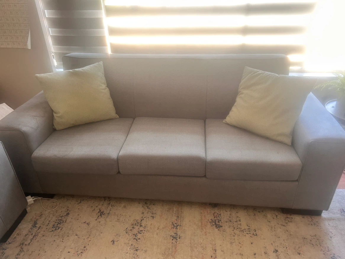Light Grey Fabric Sofa 5 pcs
