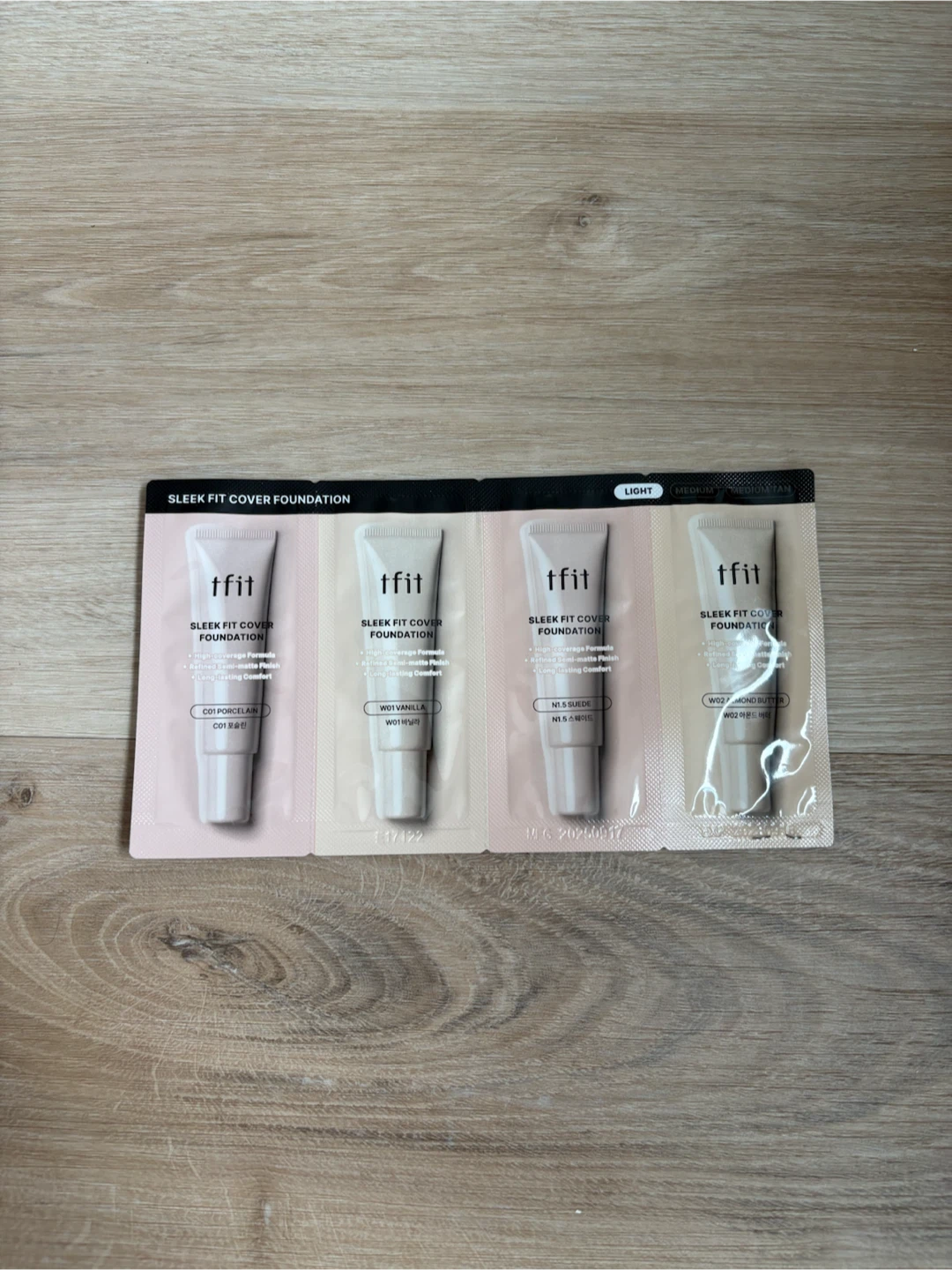 tfit Sleek Fit Cover Foundation Sample Set