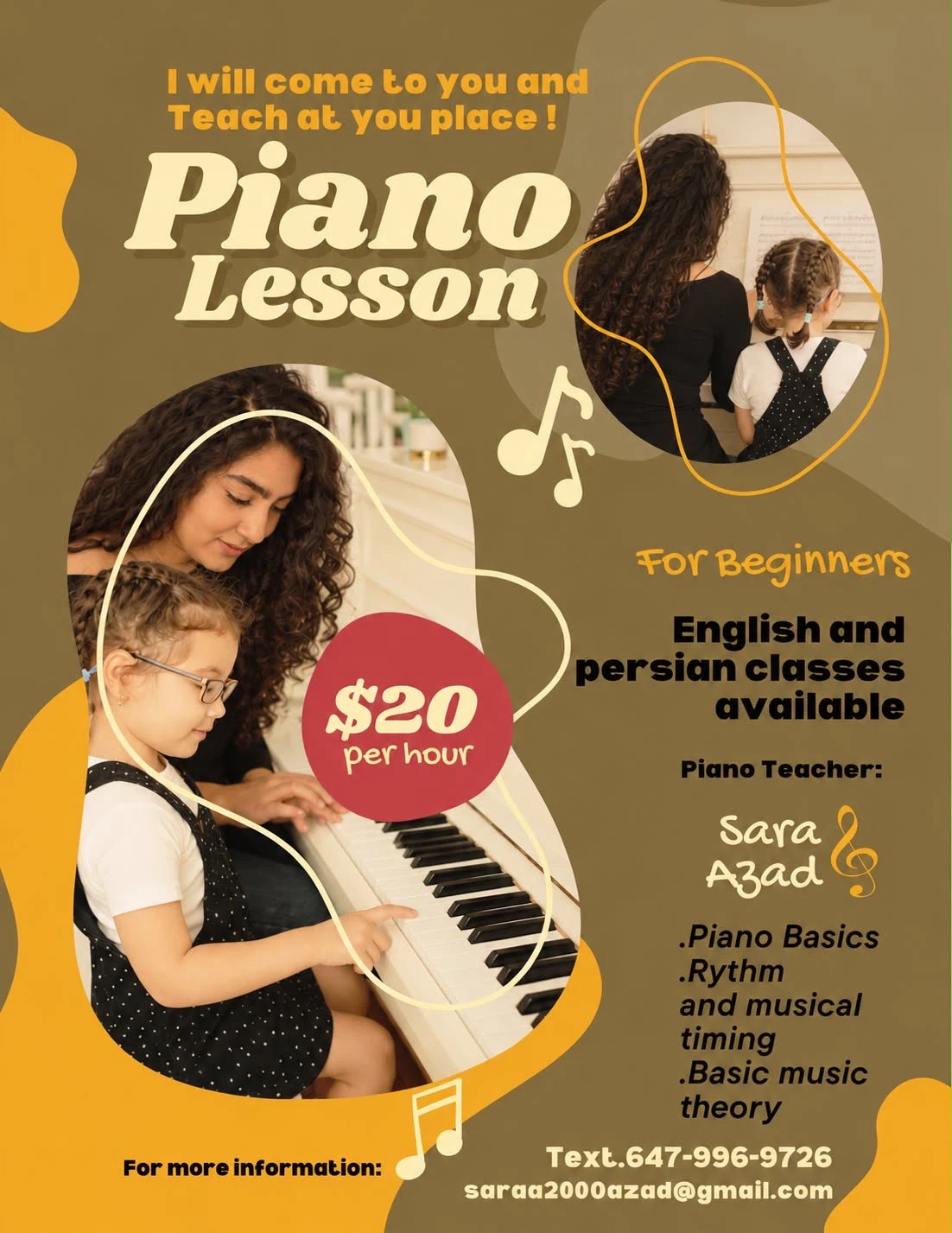 Piano lessons for kids