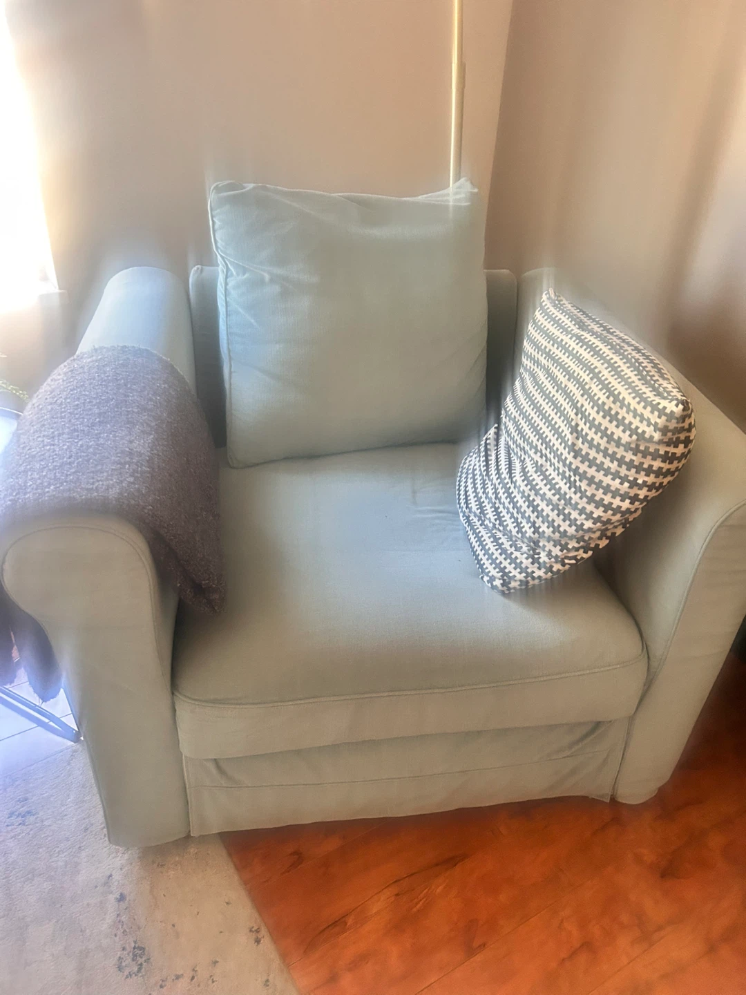 Light blue armchair
