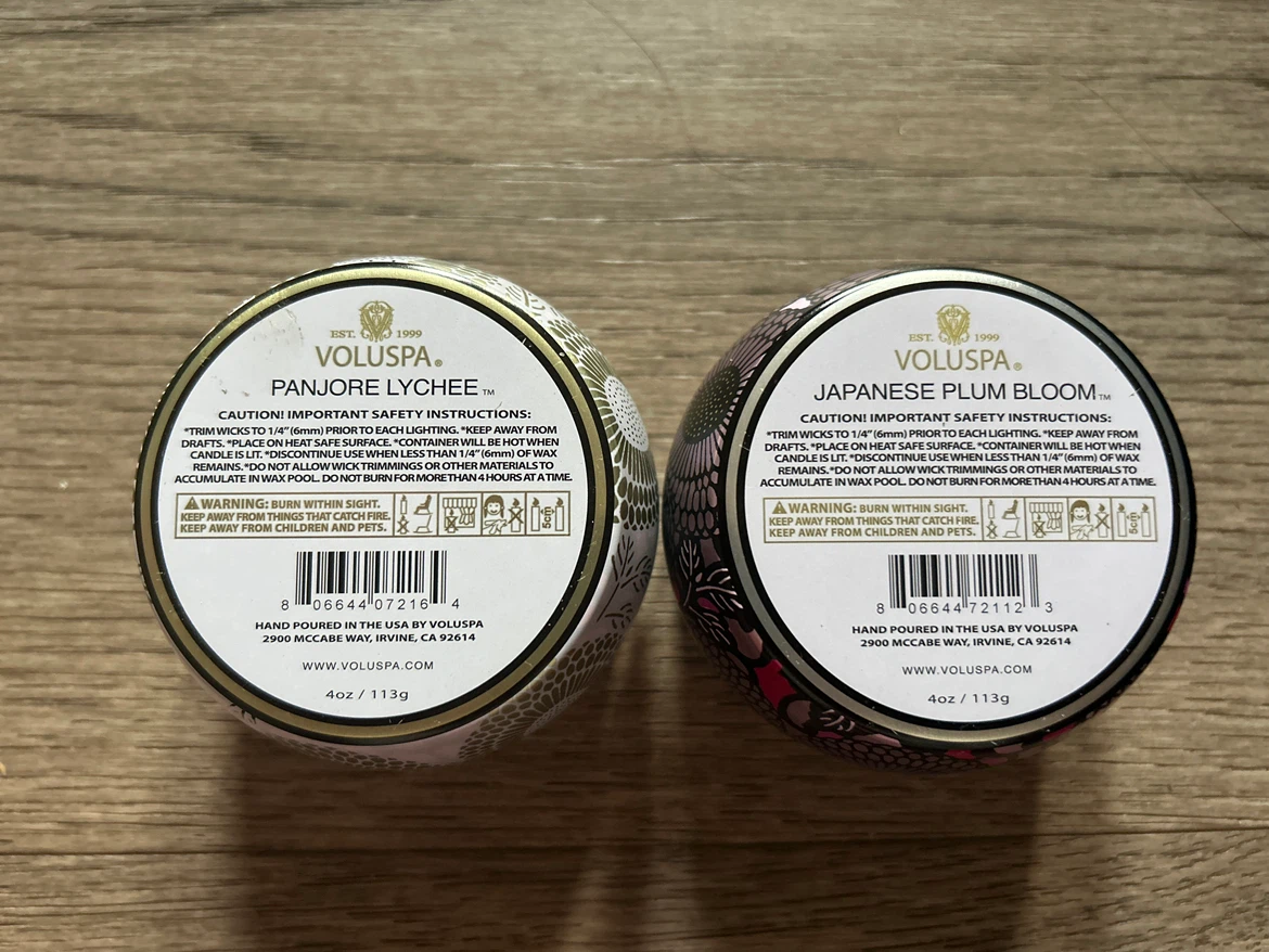 Voluspa Candle Tins - Brand New Unused - photo 2