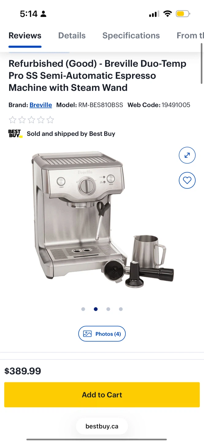Breville Duo-Temp Pro Espresso Machine - photo 3