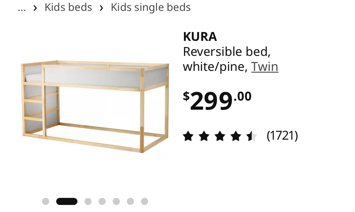 MOVING SALE -IKEA KURA Reversible Bed-Available from Tuesday - photo 4
