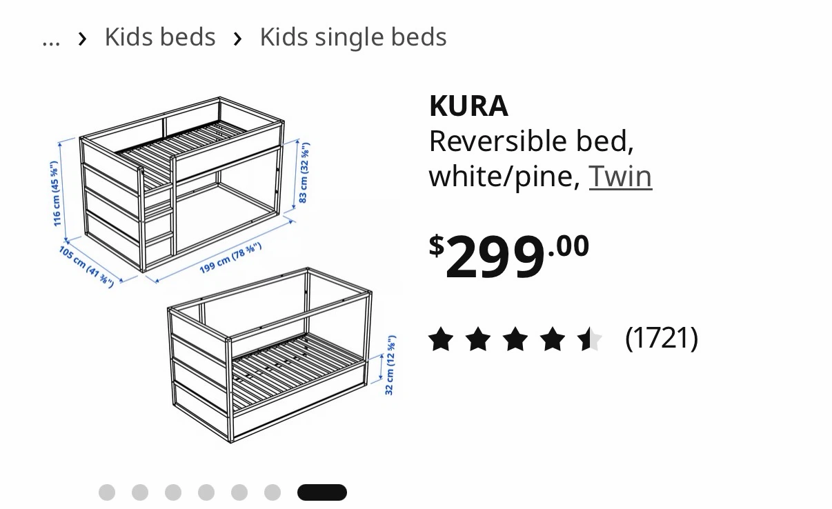 MOVING SALE -IKEA KURA Reversible Bed-Available from Tuesday - photo 5