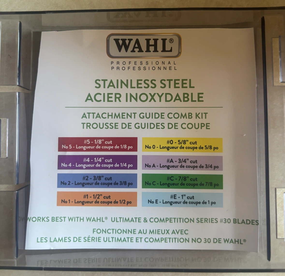 Wahl Professional Stainless Steel Attachment Guide Comb Kit - photo 4