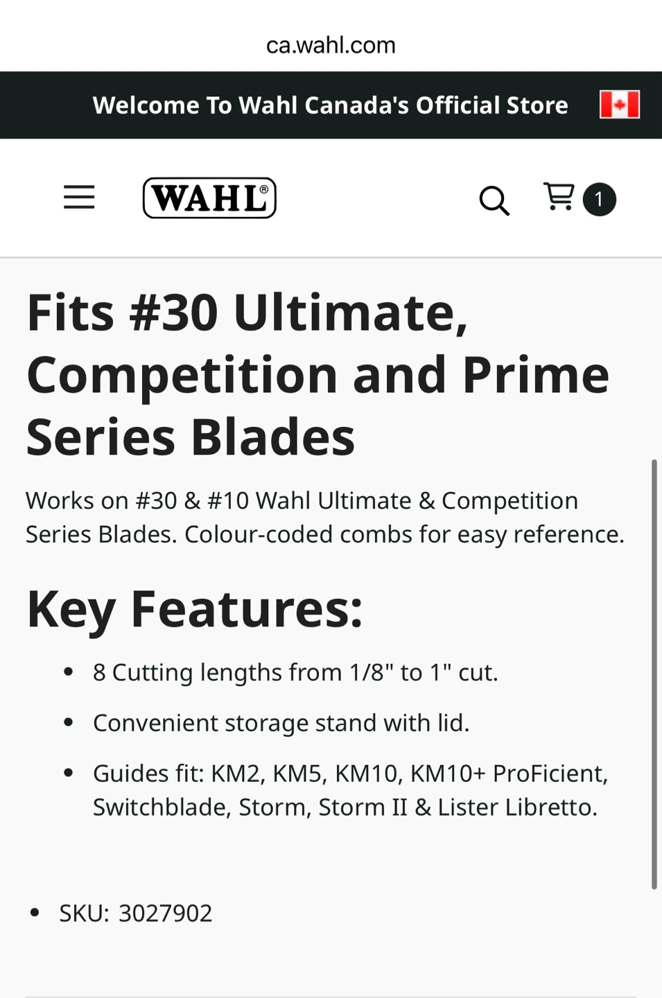 Wahl Professional Stainless Steel Attachment Guide Comb Kit - photo 5