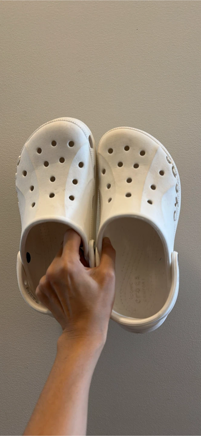 White Crocs Platform Clogs us6