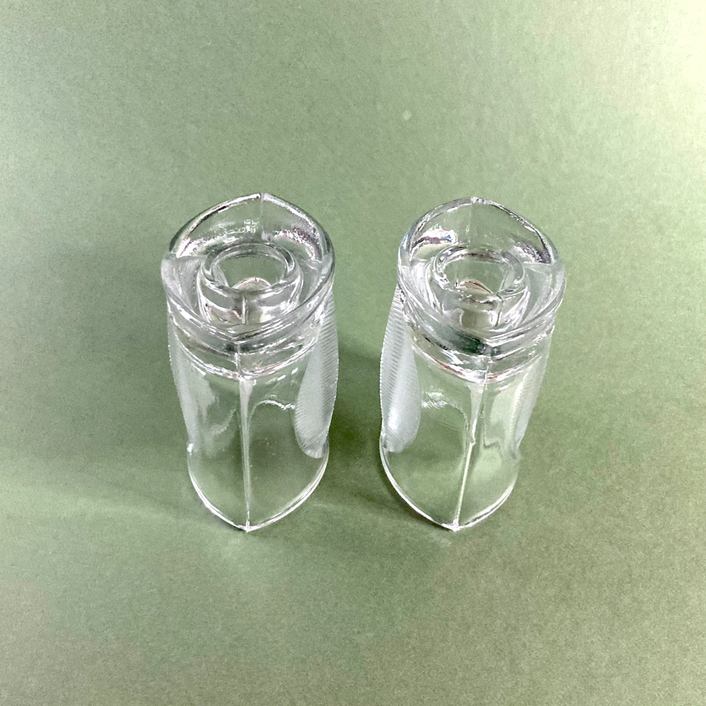 MCM 1970s Czech Glass Leaf Candle Holders (Pair) - photo 4