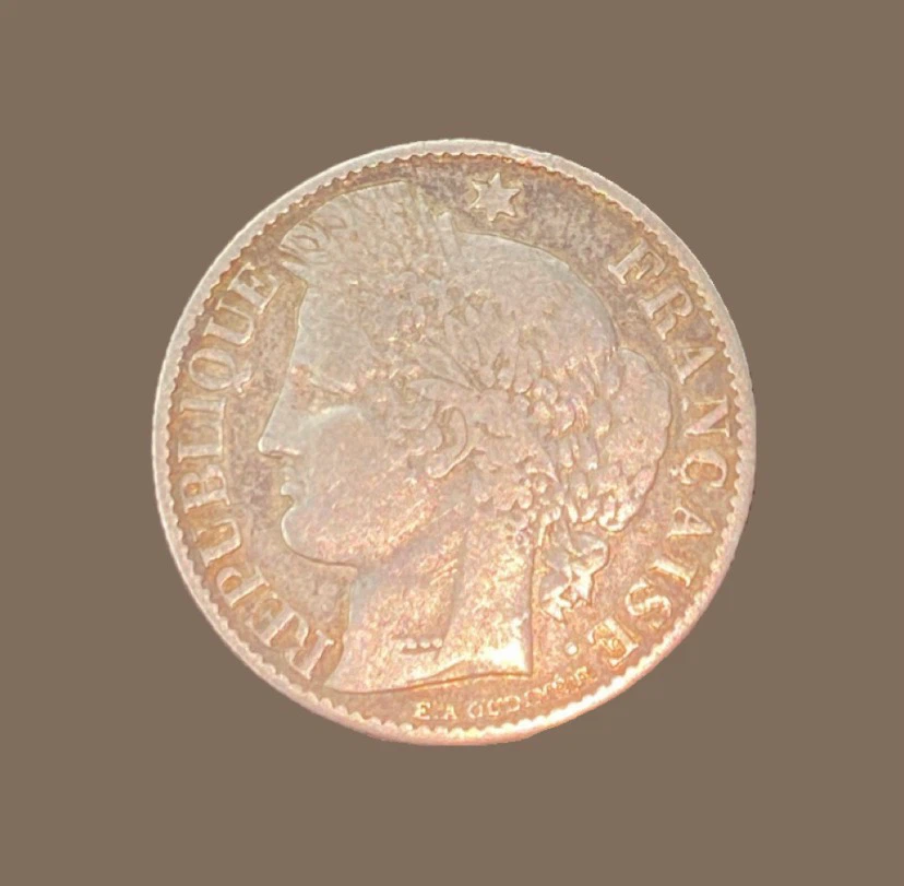 1887 France 50 Centimes Coin
