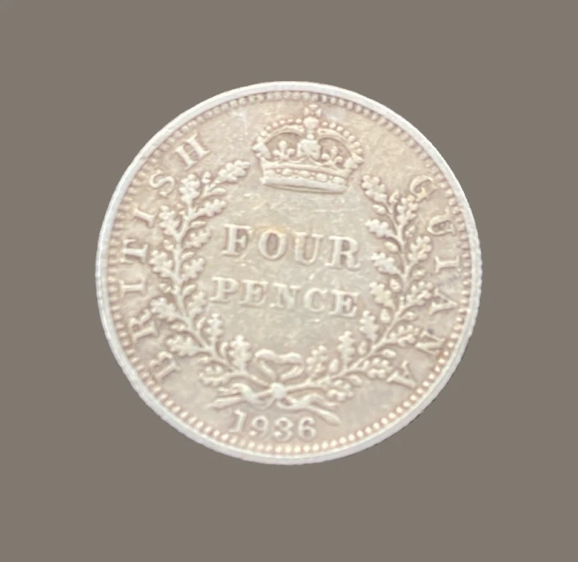 1936 British Guiana Four Pence Coin - photo 2