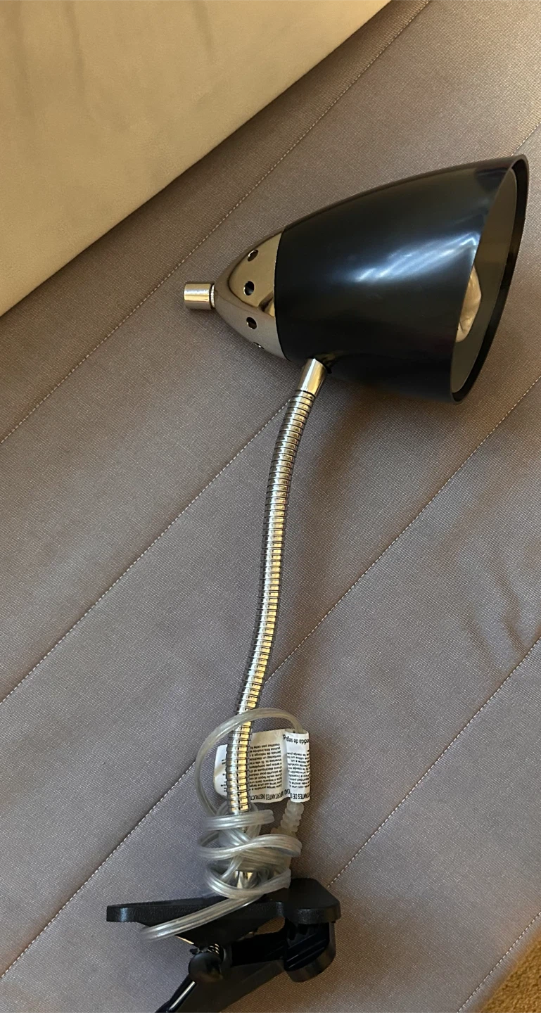 Black Clip-On Desk Lamp