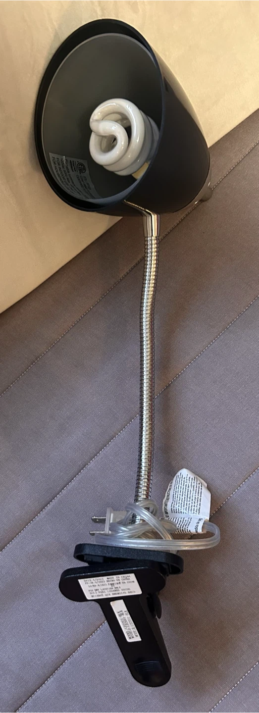 Black Clip-On Desk Lamp - photo 3