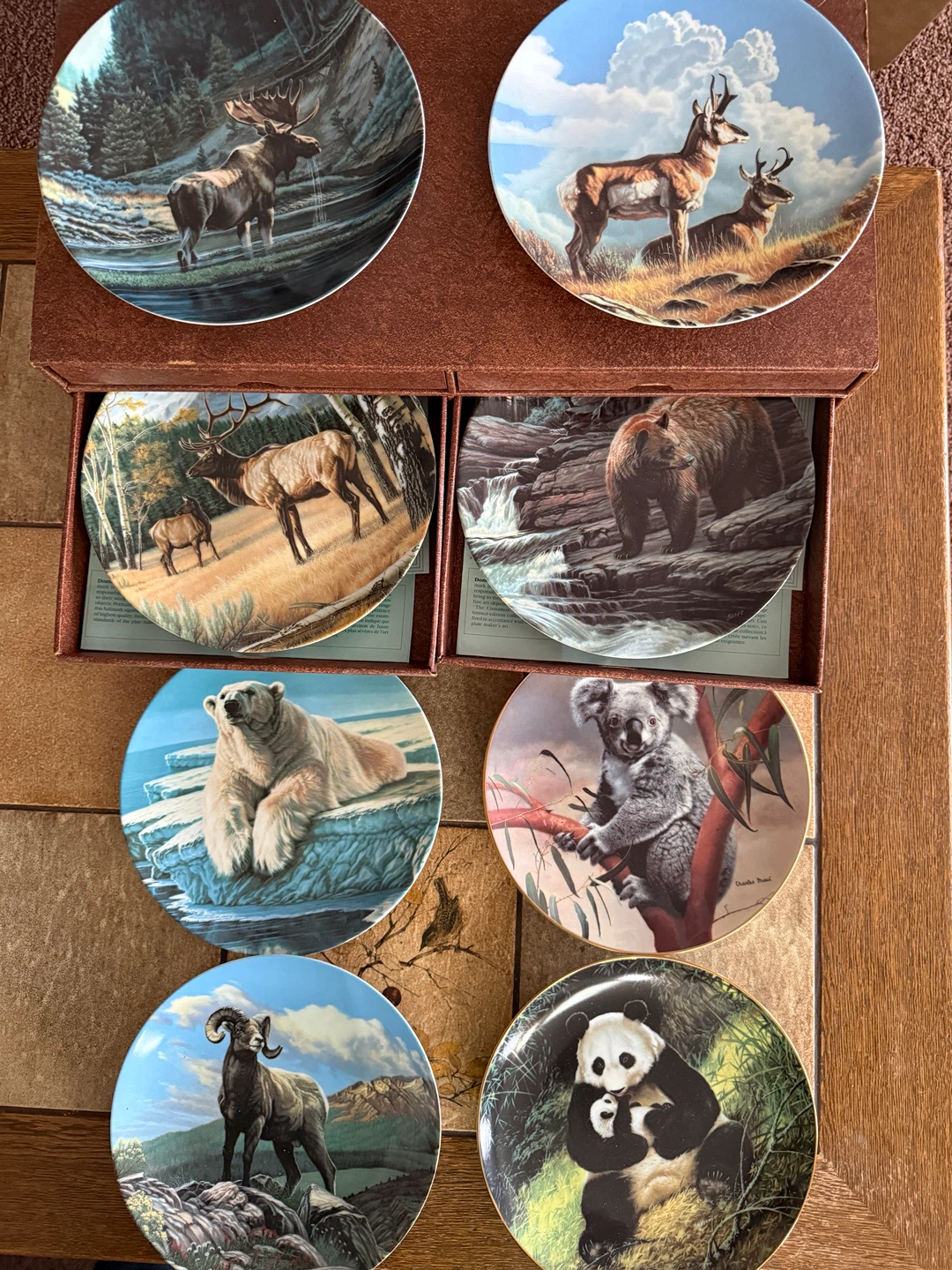Set of 8 Wildlife Decorative Collector Plates