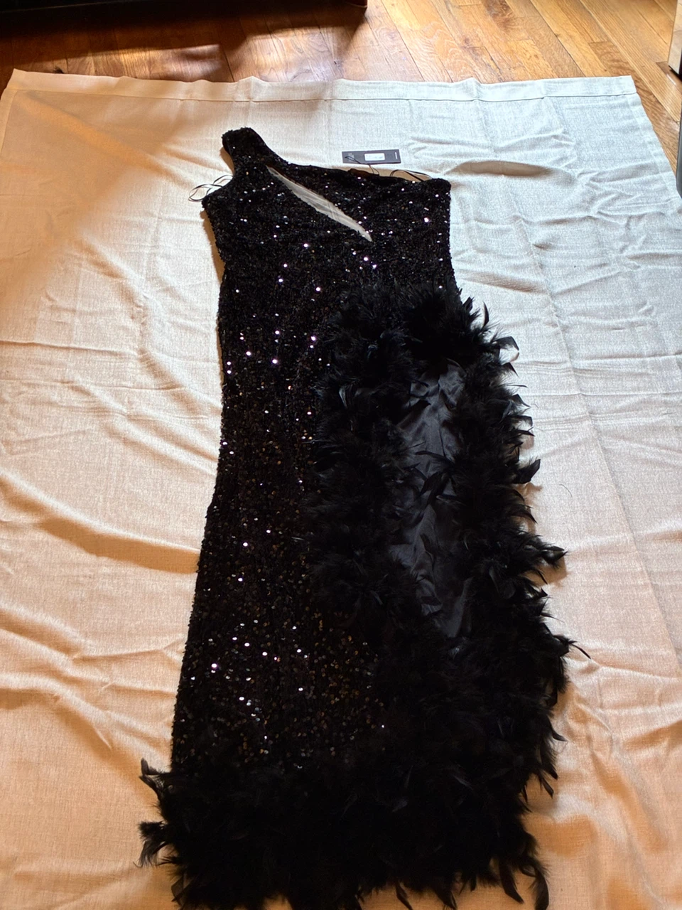 Fashion Nova Esme Sequin Feather Maxi Dress 1X - photo 4