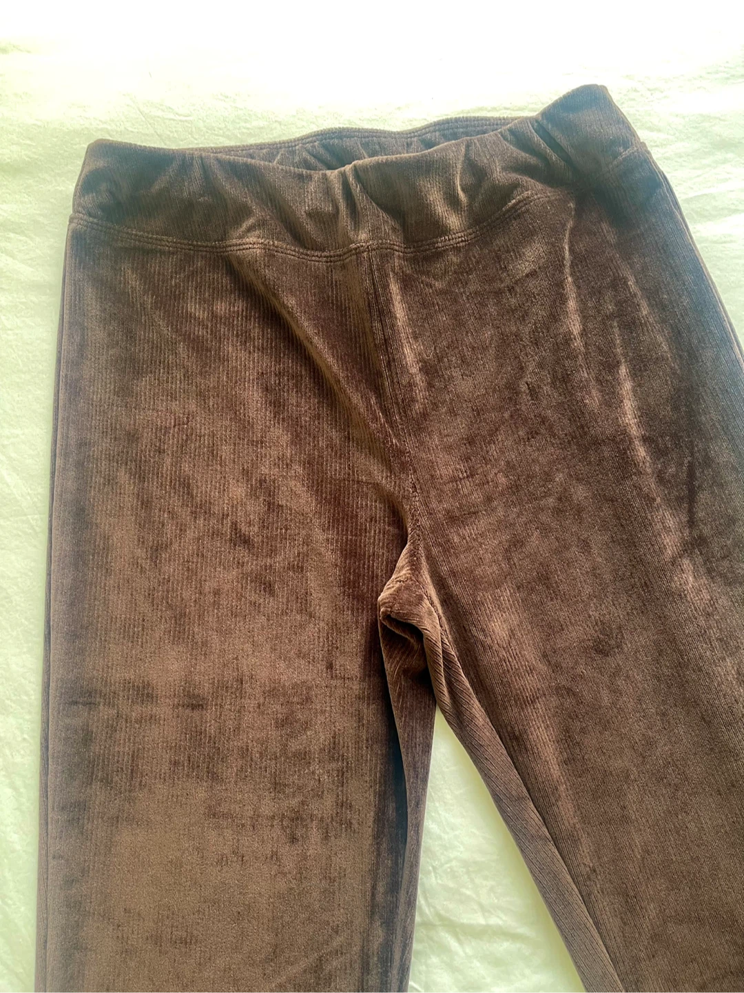 🏈Brown Velour Stretchy Flares - photo 2
