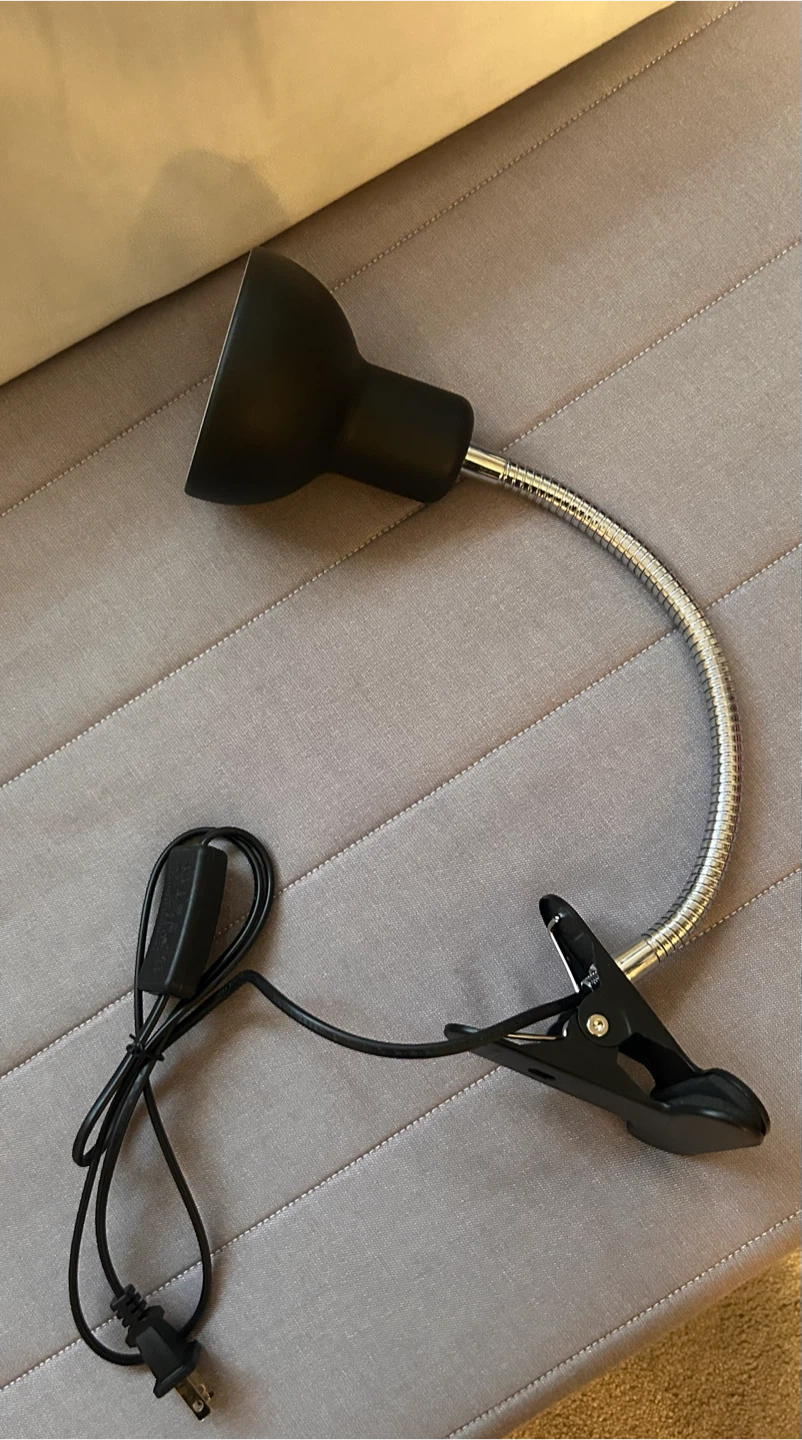 Black Flexible Clip-On Desk Lamp