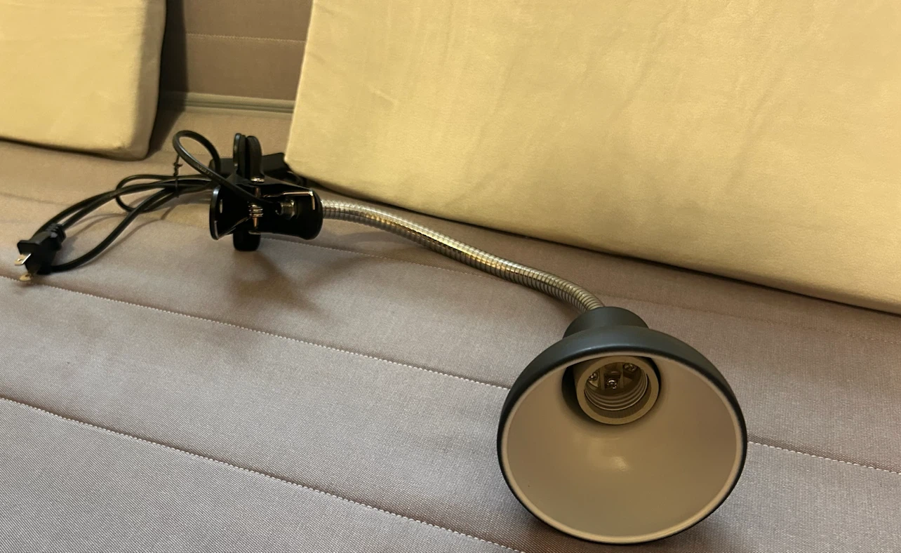 Black Flexible Clip-On Desk Lamp - photo 2