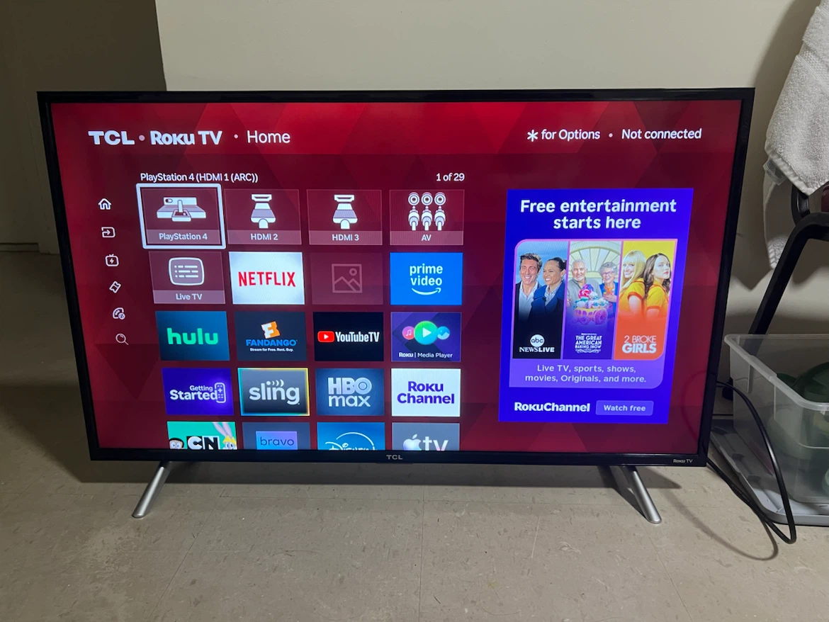 TCL 40-inch Roku Smart TV Model 40S305 - photo 2