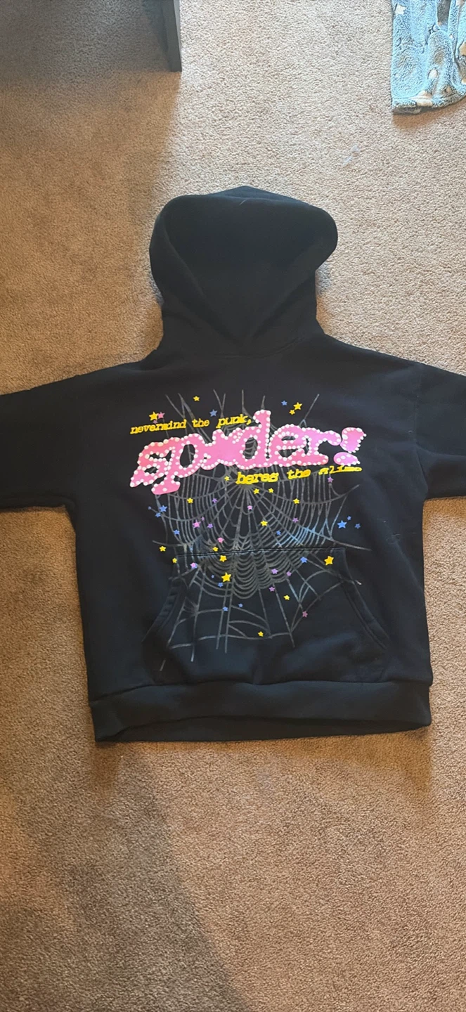 Sp5der Black Hoodie