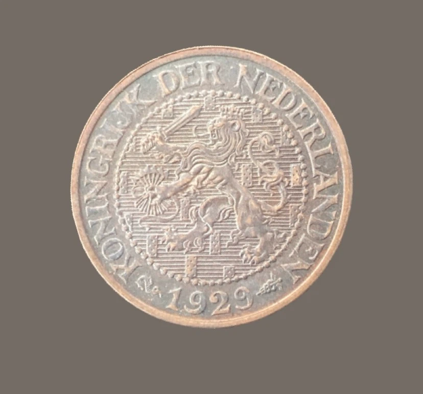 1929 Netherlands 2 1/2 Cent Coin