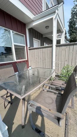 Outdoor Glass Patio Table and Chairs Set pick up only - photo 2
