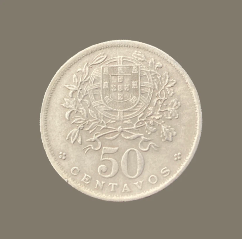 1930 Portuguese 50 Centavos Coin - photo 2