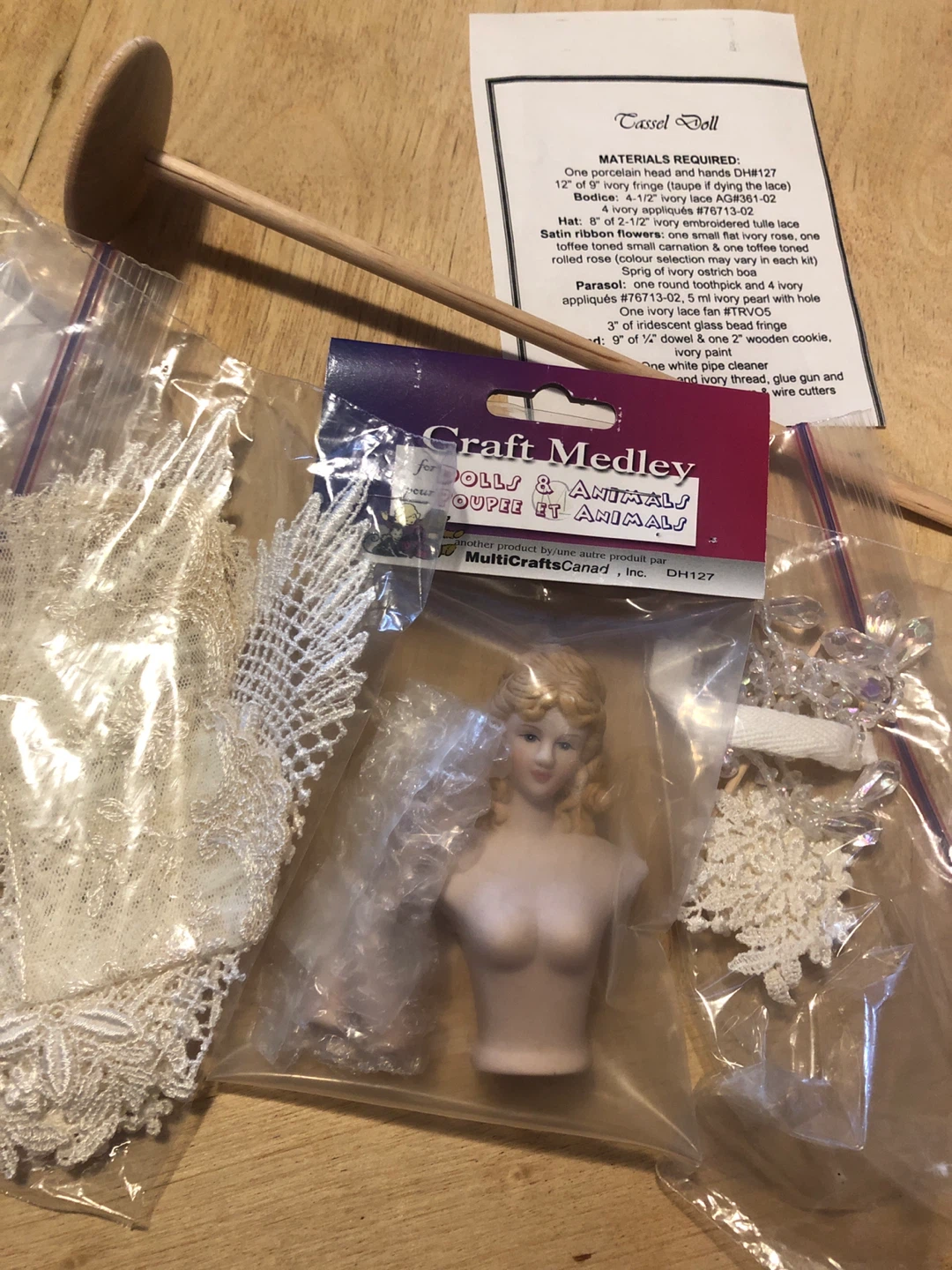 DIY Craft Medley Tassel Doll Kit 🏈 - photo 2